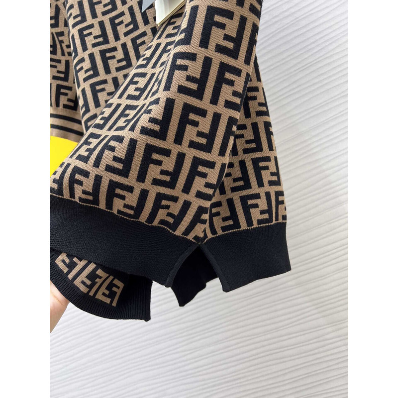 F**di ff print knitted top women shirt