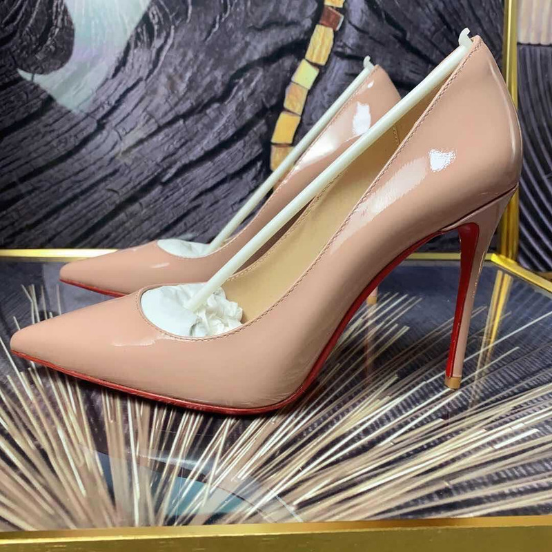 Ch**an louboutin pigalle leather pumps nude