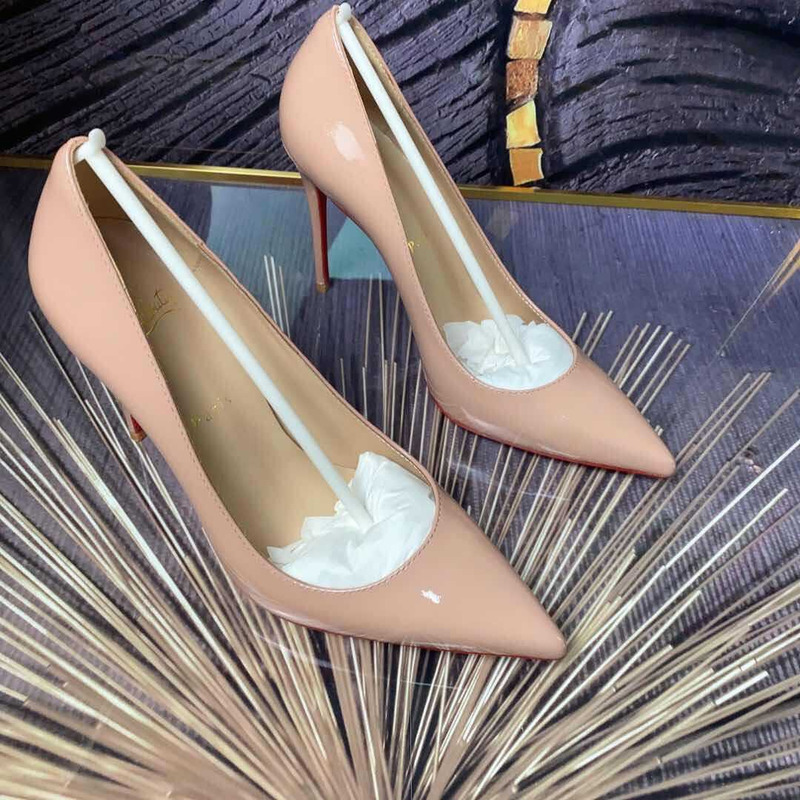 Ch**an louboutin pigalle leather pumps nude