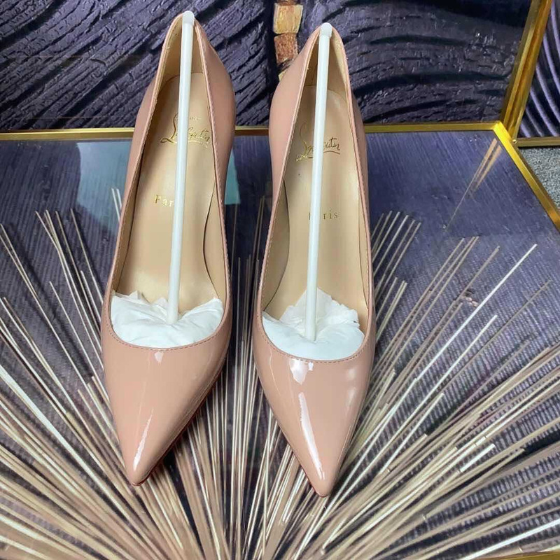 Ch**an louboutin pigalle leather pumps nude