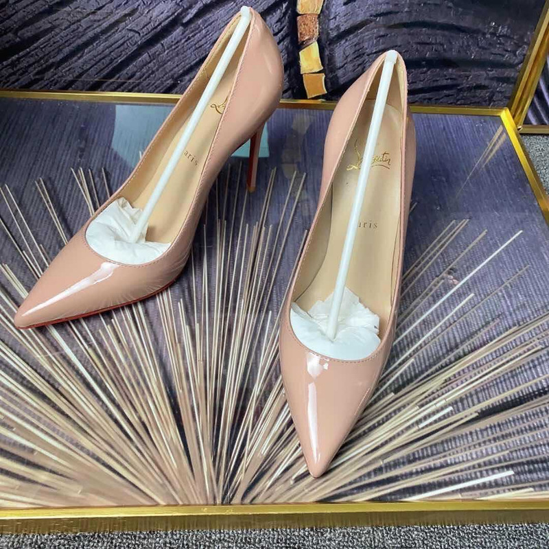 Ch**an louboutin pigalle leather pumps nude