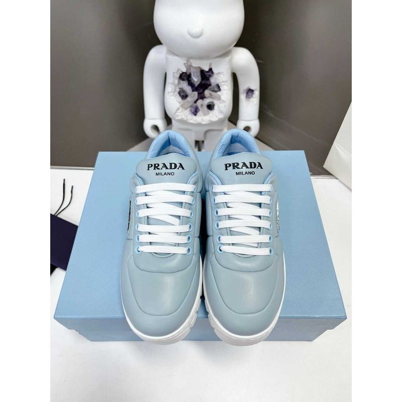 Pra*a leather sneakers blue