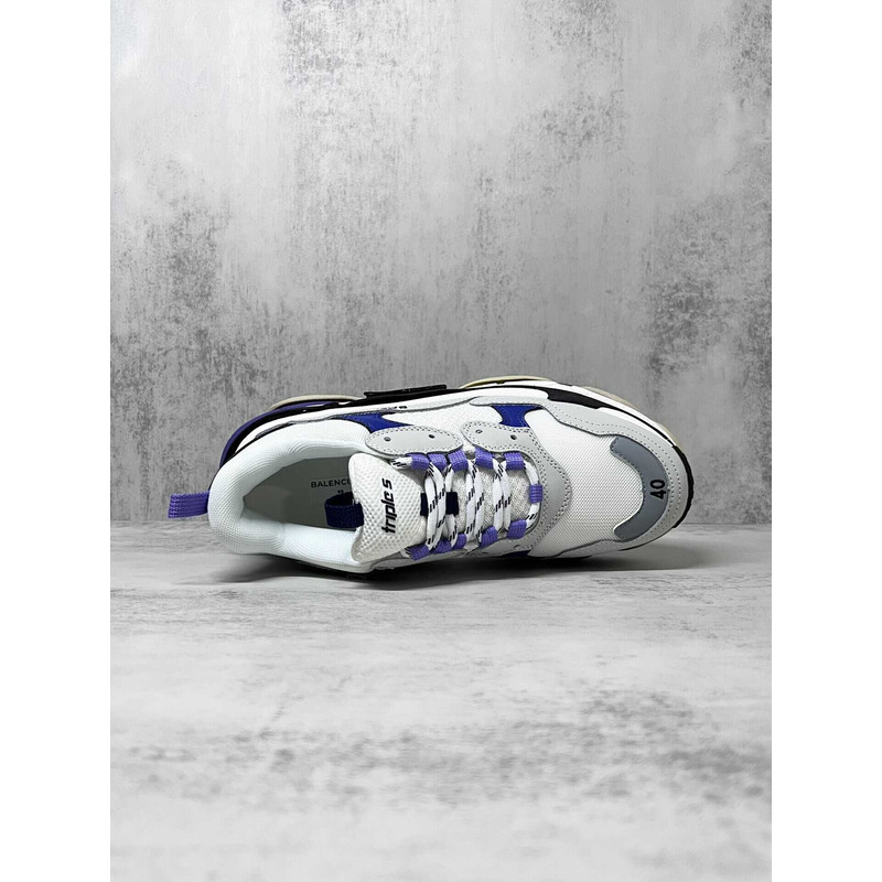 Ba*len*cia*ga white purple triple-s sneaker