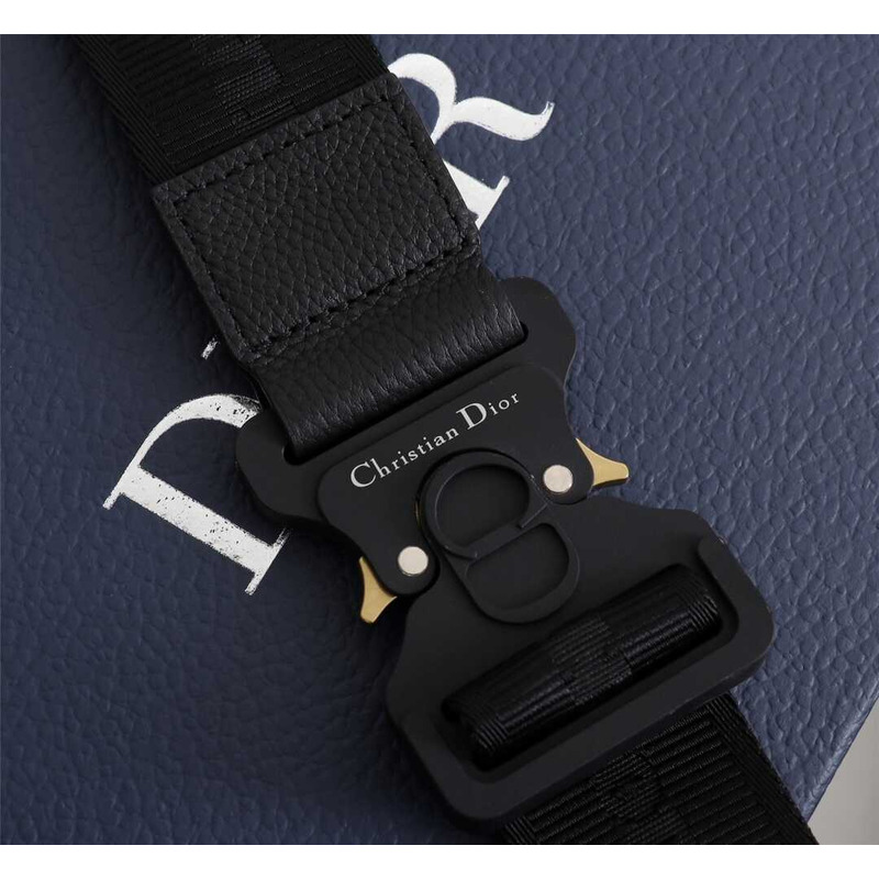 D*or saddle bag oblique print beige and black