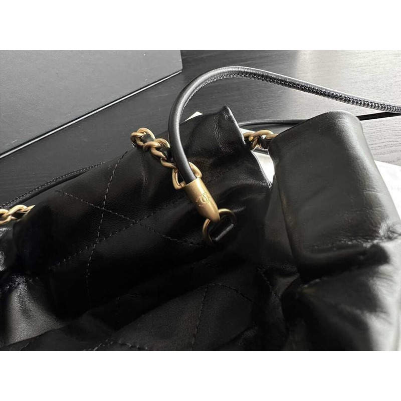 Ch*el 22 mini handbag 22s calfskin black