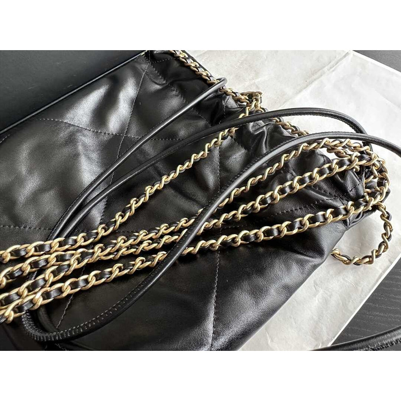 Ch*el 22 mini handbag 22s calfskin black