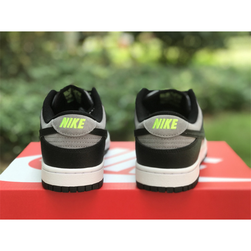 Nike Dunk Low Neon Swoosh Logo Black