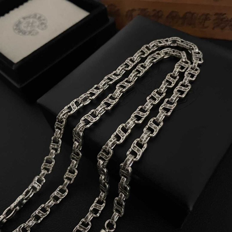 Chrome Heart Titanium Steel Crow Heart Cross Necklace