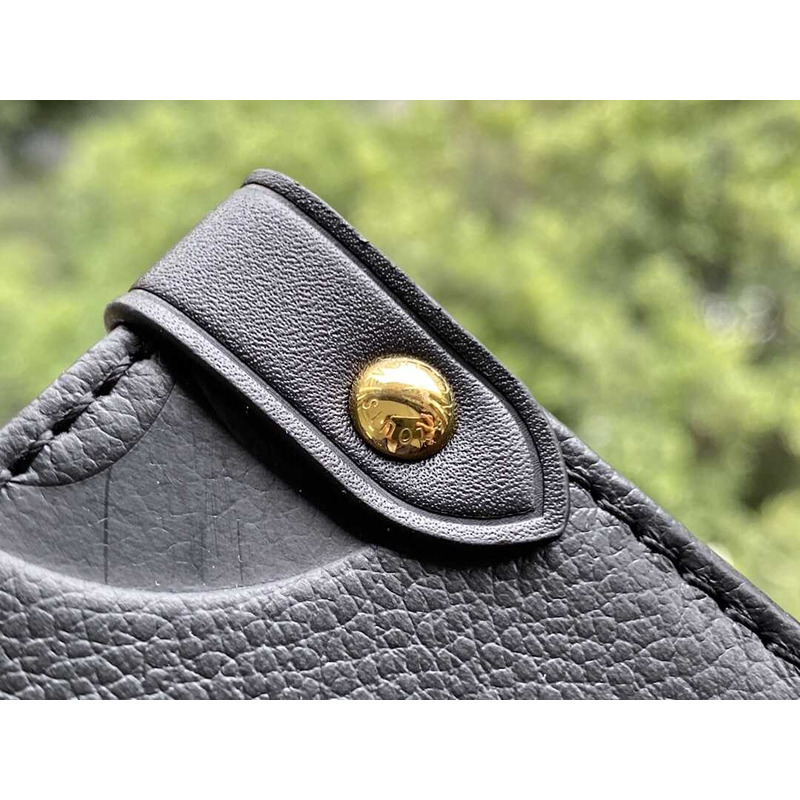 l**is V*t*n onthego pm embossed grain leather handbag black