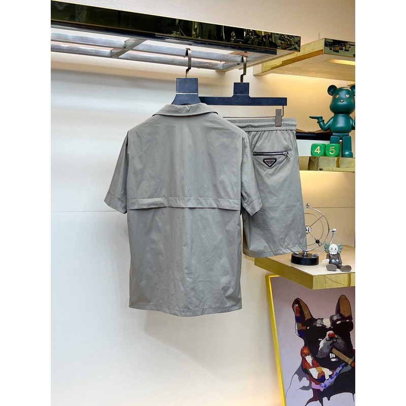 Pra*a re-nylon shirt and shorts grey