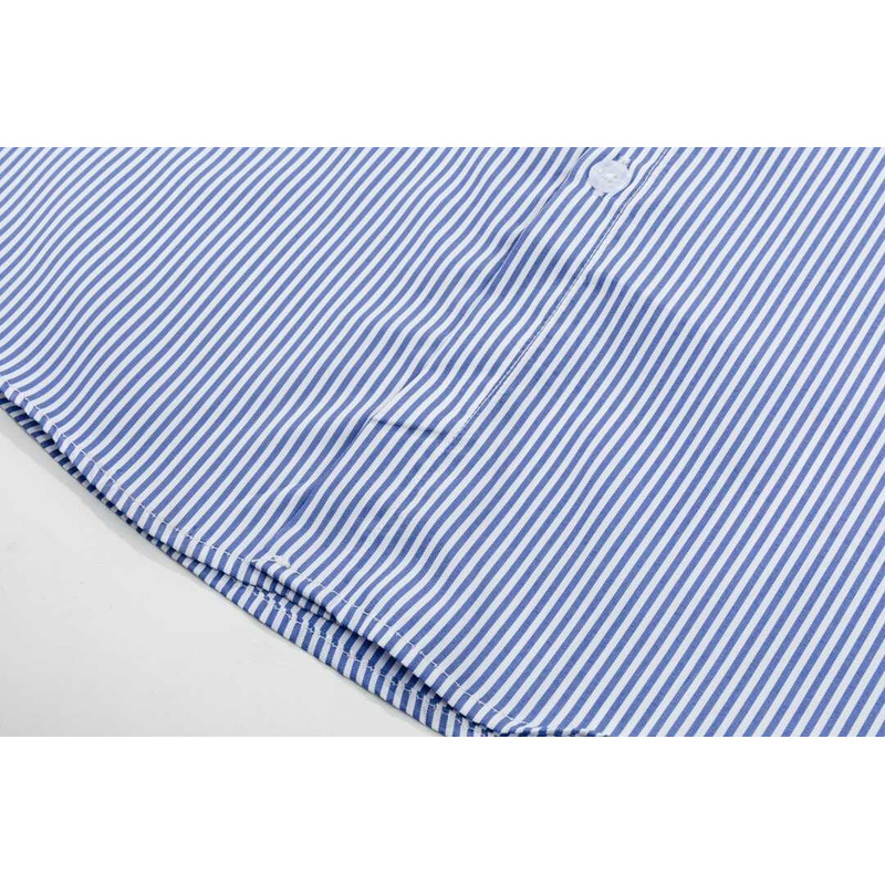 G*u*i striped cotton shirt with gremlins patch blue