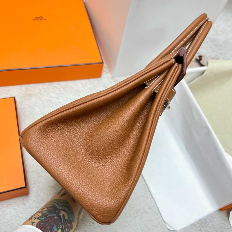 H**mes birkin togo 35 gris tourterelle brown