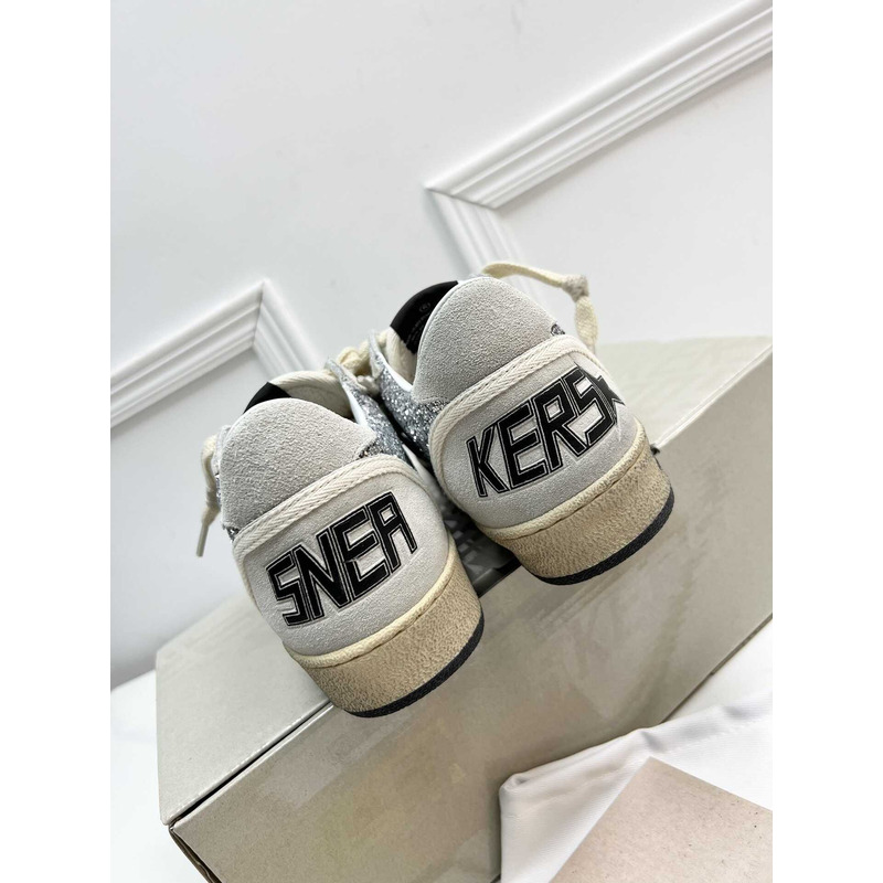 ggdb S*per-star glittered suede sneakers grey