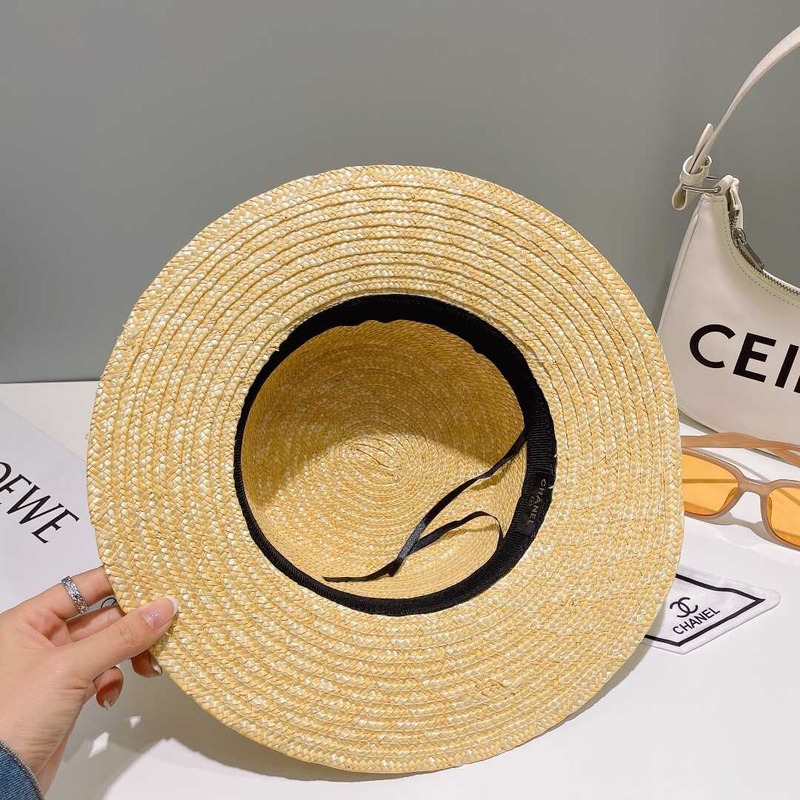 Ch*el summer straw buckle hat