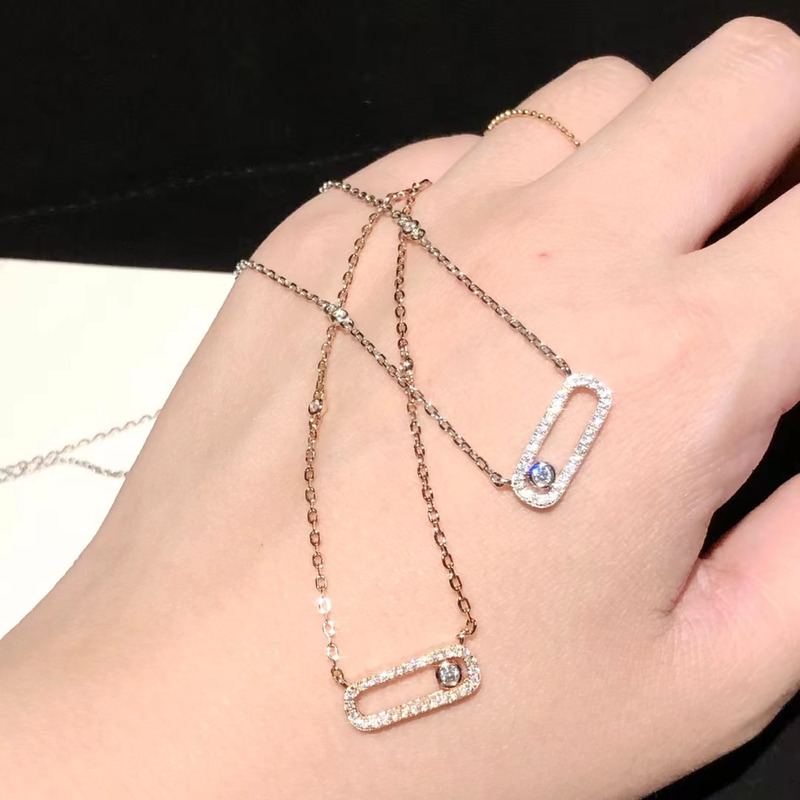 messika move uno 18ct white-gold and Di*m*nd necklace