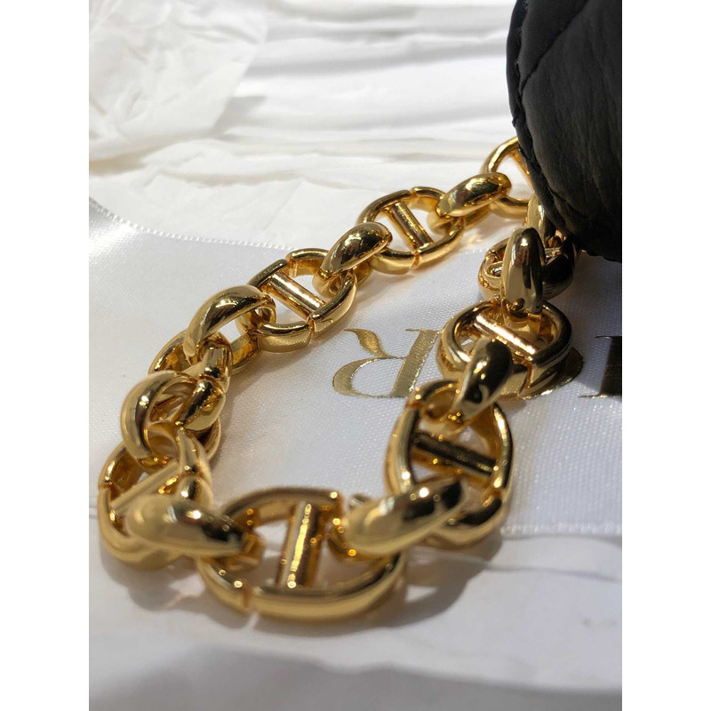 d*or small d*or caro bag black S*pple cannage calfskin bag