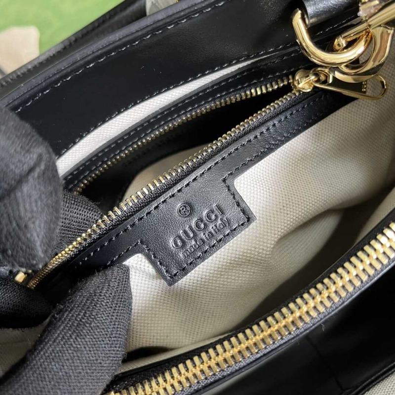 G*u*i gg quilted mini handle bag black