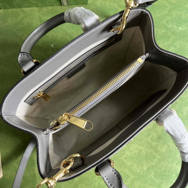 G*u*i gg quilted mini handle bag grey