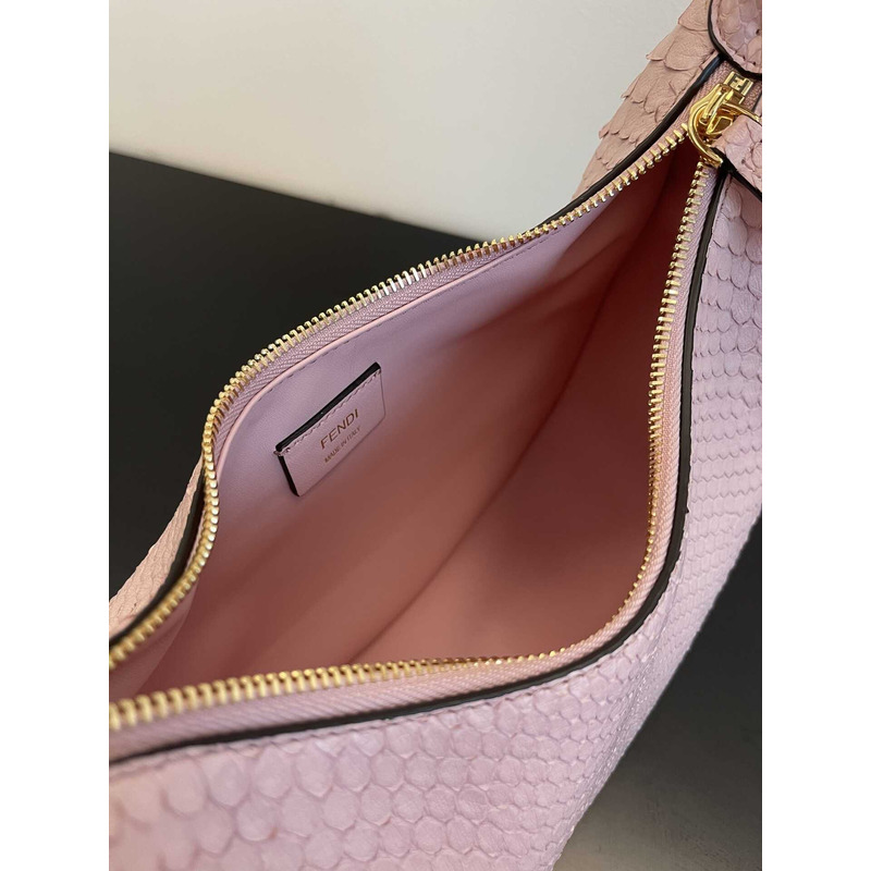 f**di S*per mini style f**digraphy hobo bag python leather pink