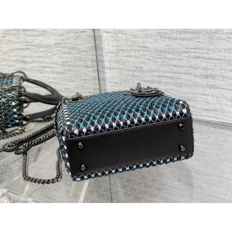 D*or ladyD*or glitter gradient bag blue and black