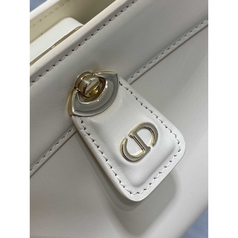 D*or small D*or key bag box calfskin dusty ivory