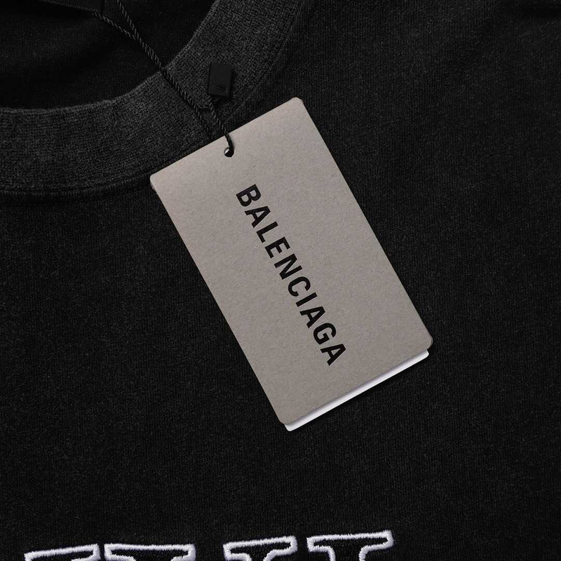Ba*len*cia*ga xxxl logo crewneck t-shirt black