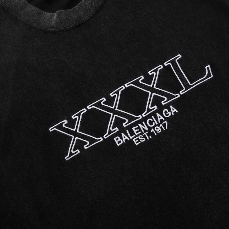 Ba*len*cia*ga xxxl logo crewneck t-shirt black
