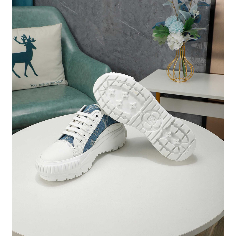 l**is l**is V*t*n lv squad sneakers white denim blue