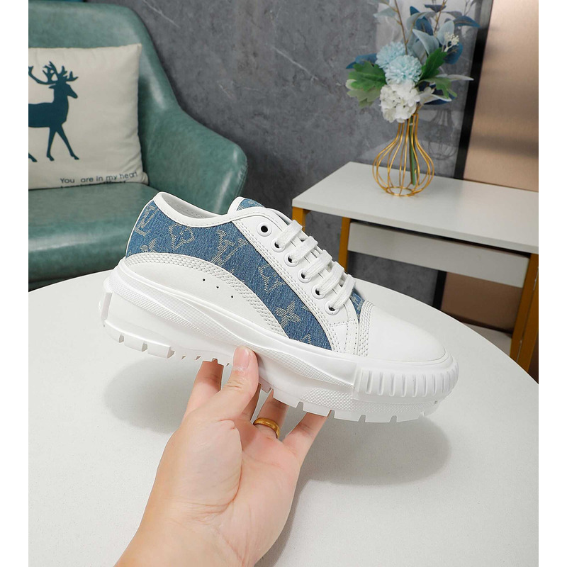l**is l**is V*t*n lv squad sneakers white denim blue