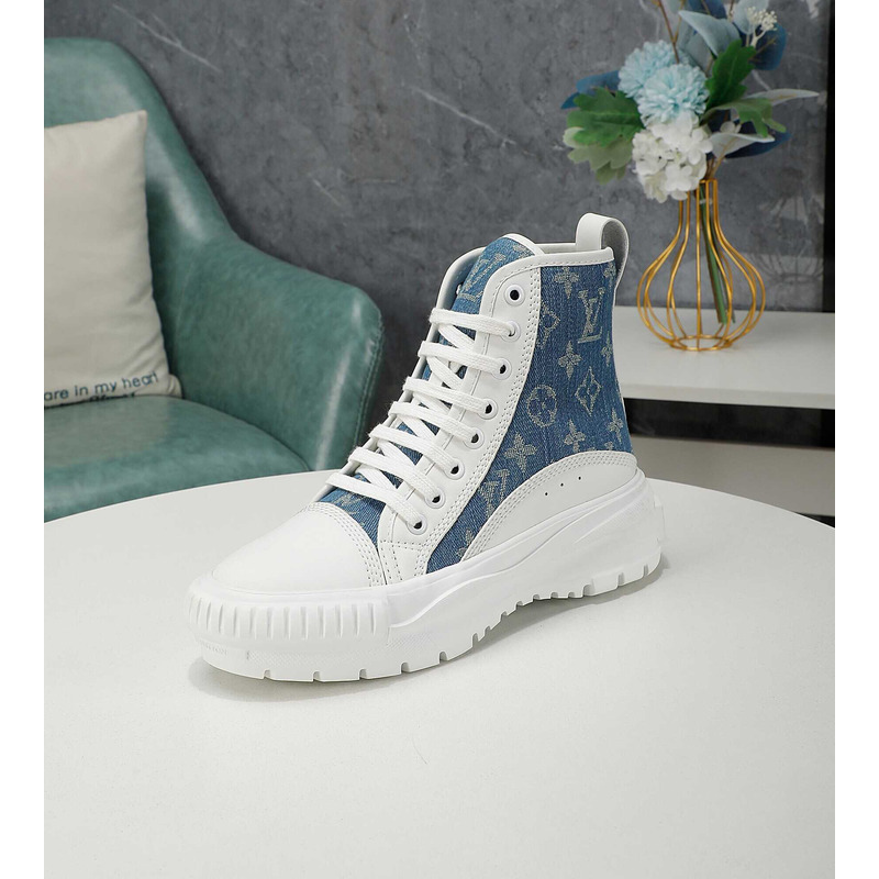 l**is V*t*n lv squad sneakers high top demin blue