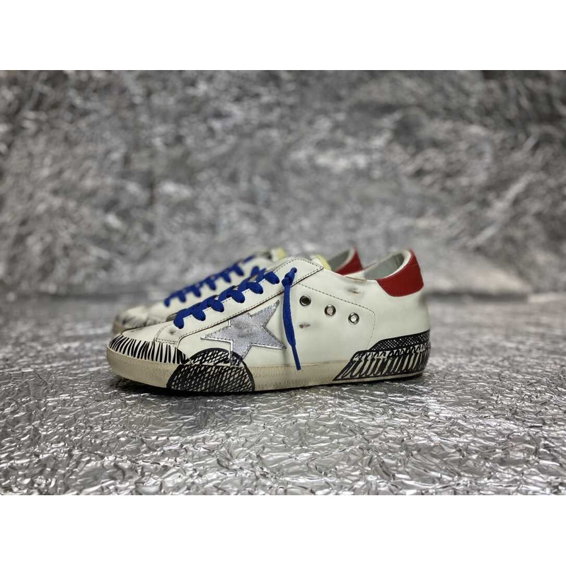 GGDB Leather Low-Top Sneakers White