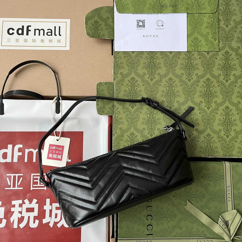 G*u*i  gg marmont s leather shoulder bag black