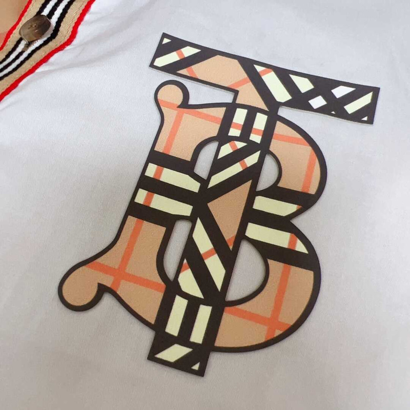 B**rry white & beige logo kids suit