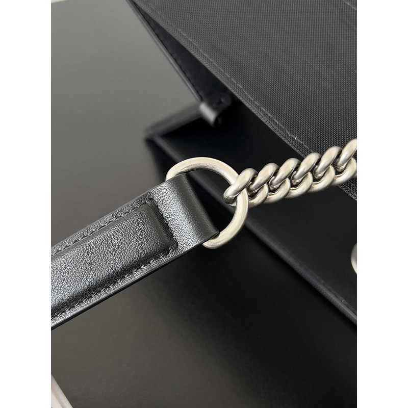 Ba*len*cia*ga duty free large mesh tote bag in white/black