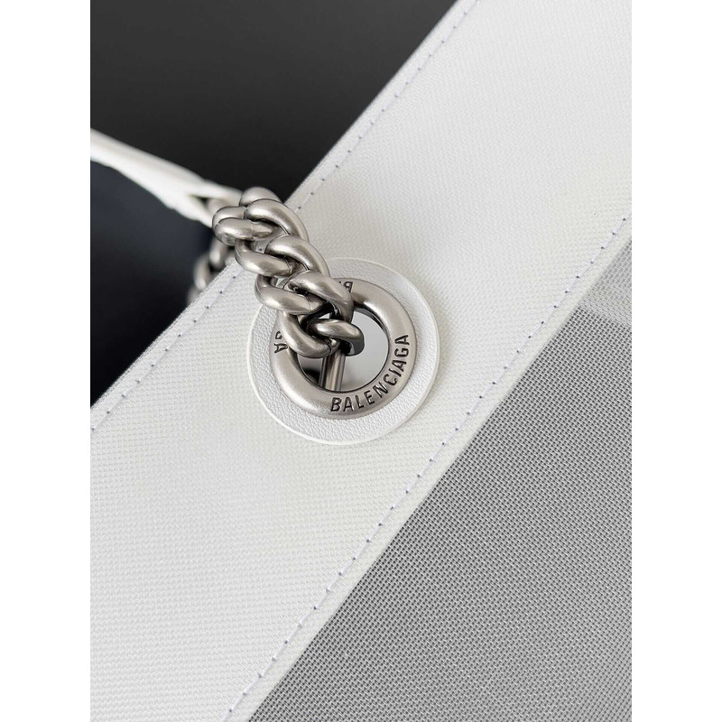Ba*len*cia*ga duty free medium mesh tote bag in black/white