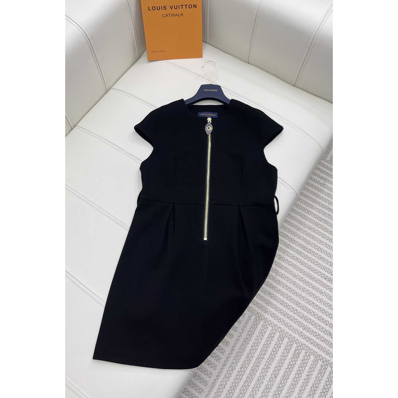 l**is V*t*n xxl detail cap sleeve dress black