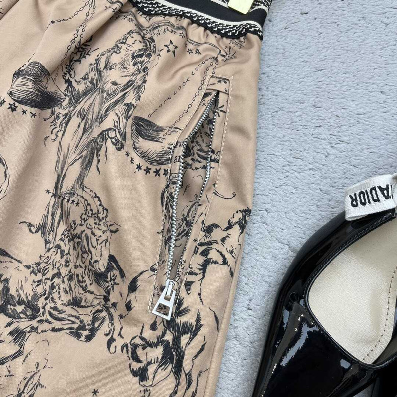 D*or printed shorts beige