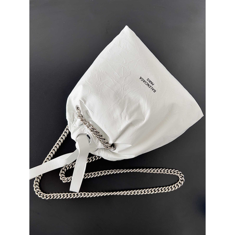 Ba*len*cia*ga small crush tote white