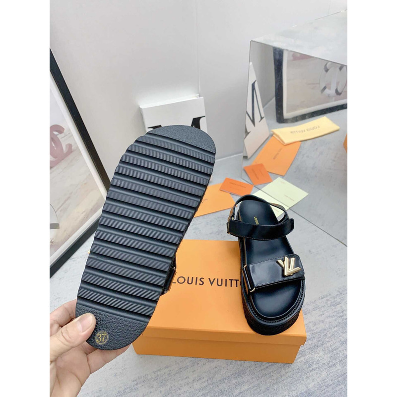 l**is V*t*n cordoba flat comfort sandal black