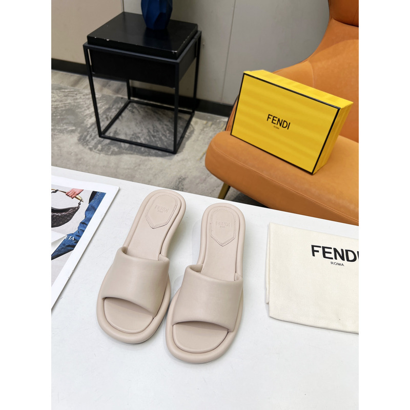 F**di natural baguette mules