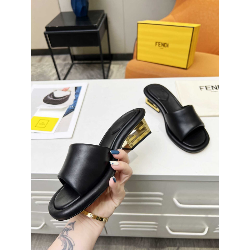 F**di high-heeled sandals for women black