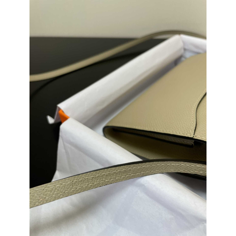 H**mes constance wallet to go gold hardware beige