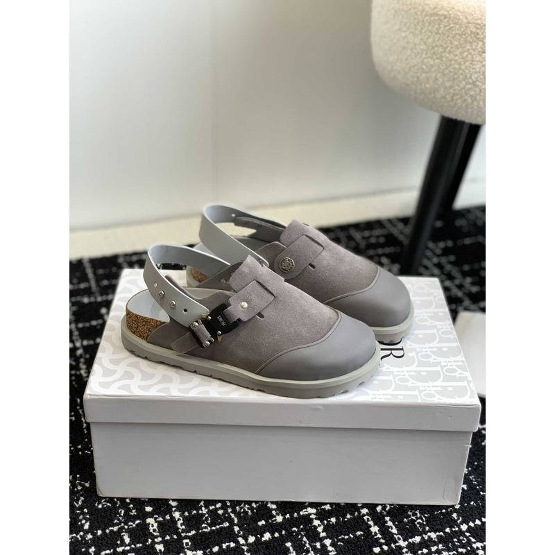 D*or x birkenstock tokio mule grey nubuck calfskin