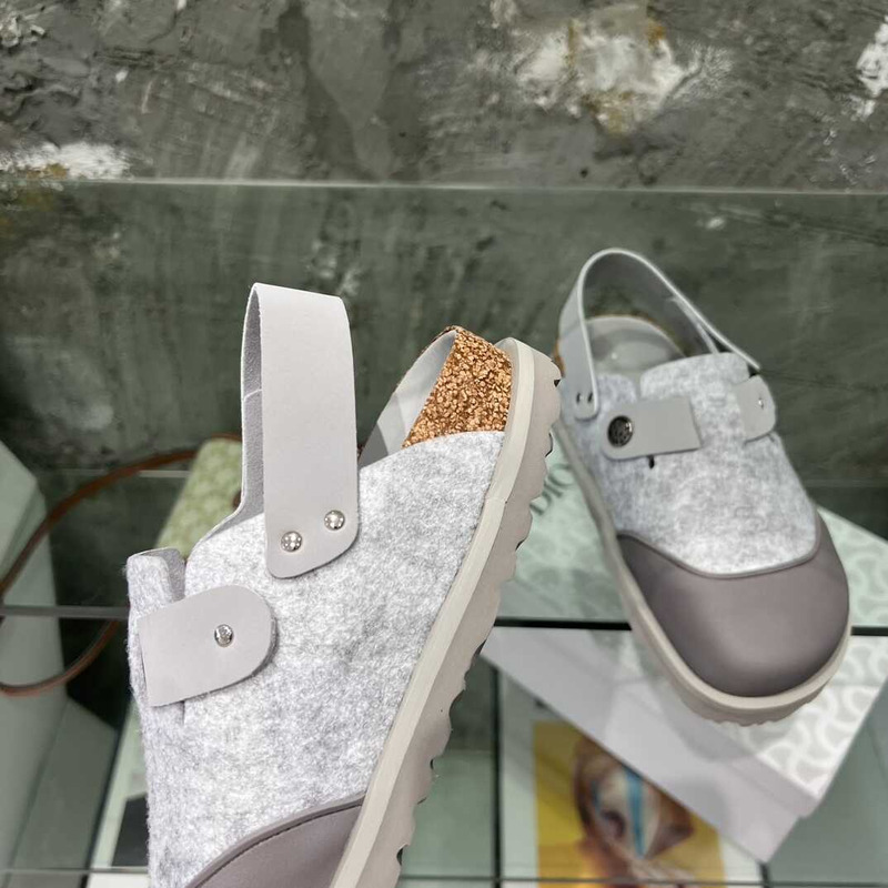 D*or x birkenstock tokio mule gray nubuck calfskin