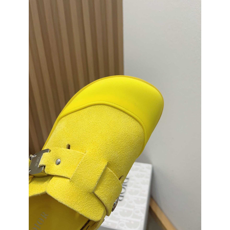 D*or x birkenstock tokio mule yellow nubuck calfskin