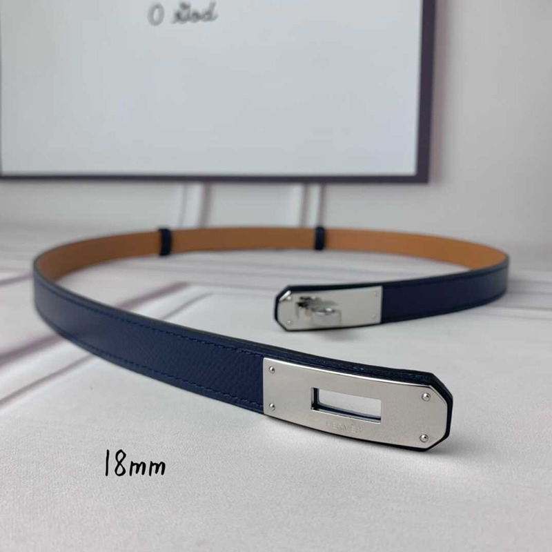 H**mes mini kelly double tour bracelet blue and silver hardware