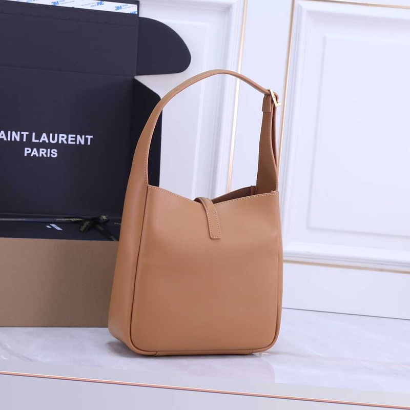 Saint Laurent Le 37 Leather Bucket Bag Caramel