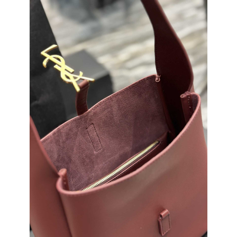 Saint Laurent Le5a7 Hobo Bag Small Red