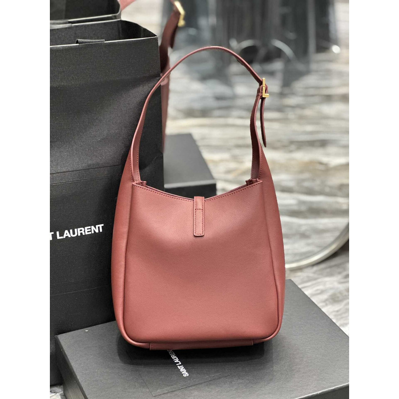 Saint Laurent Le5a7 Hobo Bag Small Red
