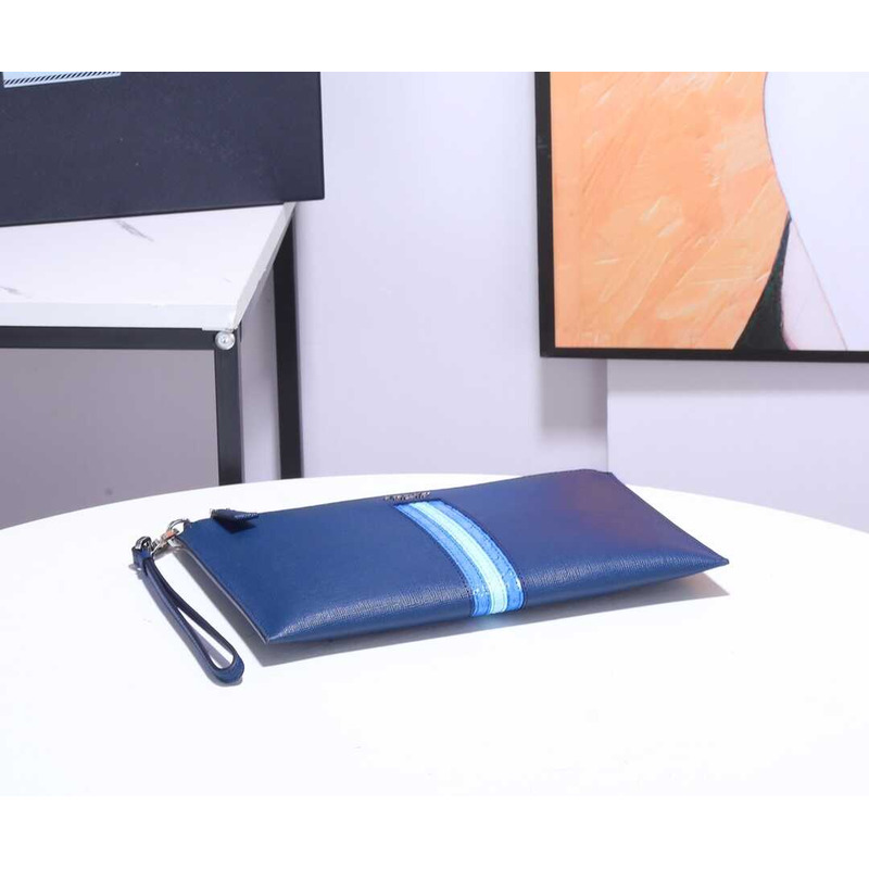 Pra*a leather pouch blue